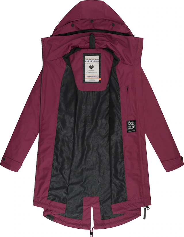 Ragwear Jerseymantel »Frodik« Wasserdichter oversized Damen Parka für die Übergangszeit