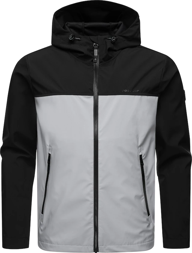 Ragwear Softshelljacke »Shellwie Block« mit Kapuze wasserdichte Herren Übergangsjacke mit großer Kapuze