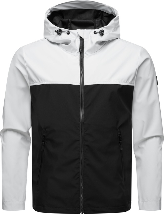 Ragwear Softshelljacke »Shellwie Block« mit Kapuze wasserdichte Herren Übergangsjacke mit großer Kapuze