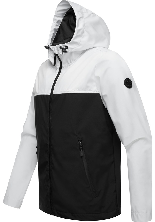 Ragwear Softshelljacke »Shellwie Block« mit Kapuze wasserdichte Herren Übergangsjacke mit großer Kapuze