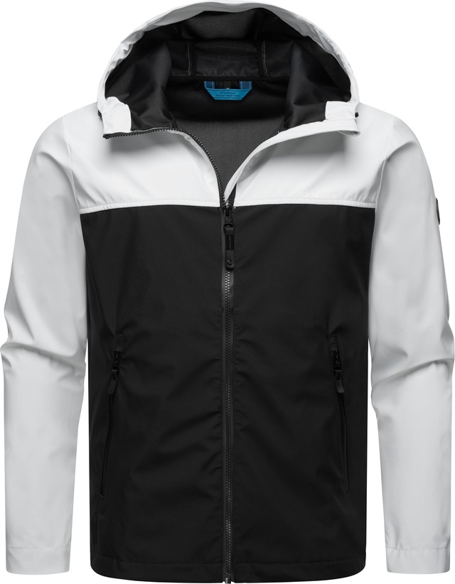 Ragwear Softshelljacke »Shellwie Block« mit Kapuze wasserdichte Herren Übergangsjacke mit großer Kapuze