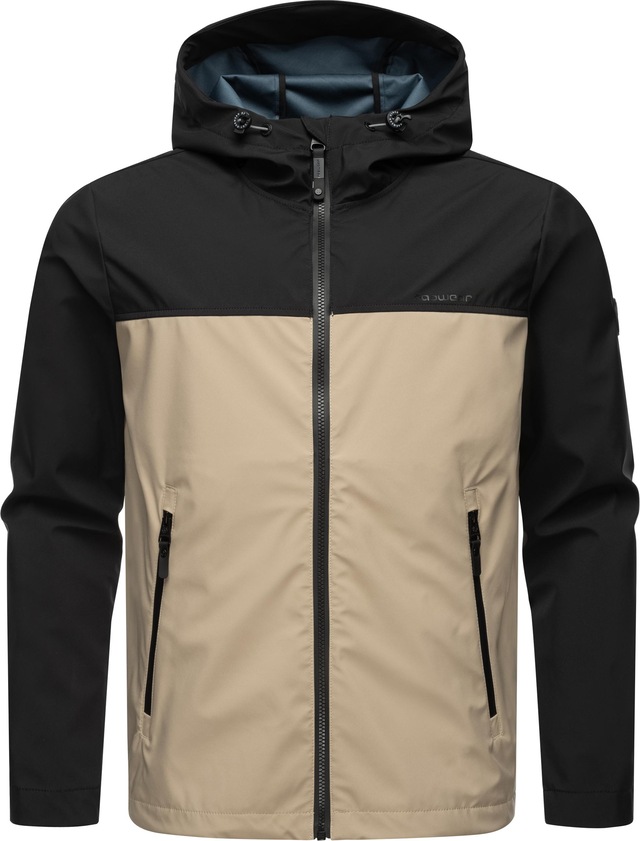 Ragwear Softshelljacke »Shellwie Block« mit Kapuze wasserdichte Herren Übergangsjacke mit großer Kapuze