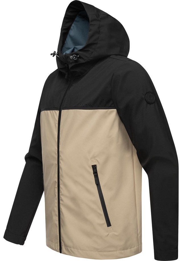 Ragwear Softshelljacke »Shellwie Block« mit Kapuze wasserdichte Herren Übergangsjacke mit großer Kapuze