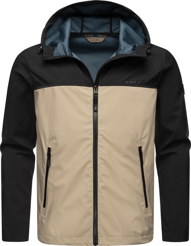 Ragwear Softshelljacke »Shellwie Block« mit Kapuze wasserdichte Herren Übergangsjacke mit großer Kapuze