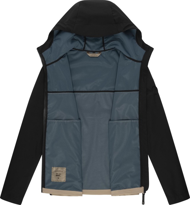 Ragwear Softshelljacke »Shellwie Block« mit Kapuze wasserdichte Herren Übergangsjacke mit großer Kapuze