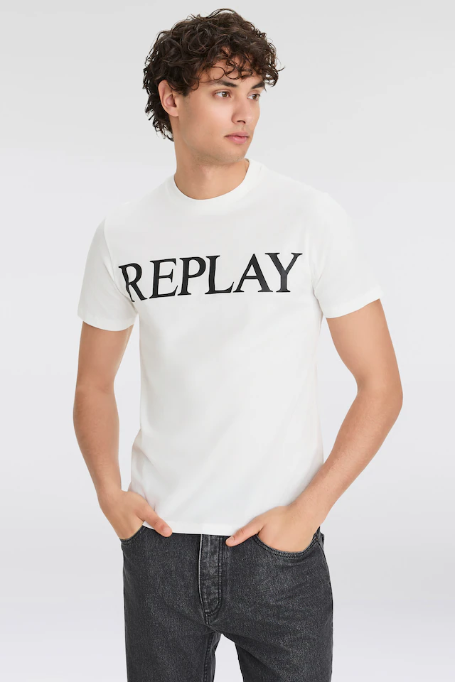 Replay T-Shirt mit Logo-Frontprint