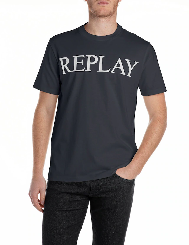 Replay T-Shirt mit Logo-Frontprint