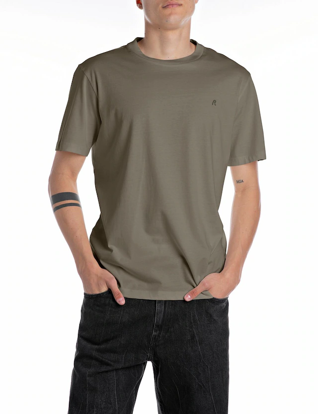 Replay T-Shirt »mit Logostickerei auf der Brust«
