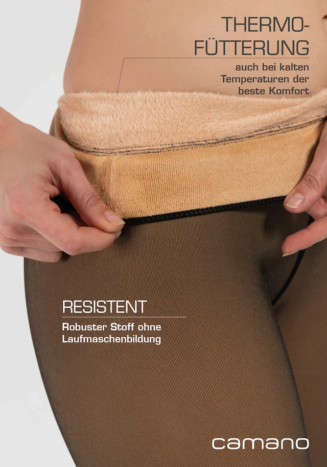 Camano Thermostrumpfhose »comfort« 120 DEN mit transparentem 20DEN-Look, wärmende Thermo-Qualität