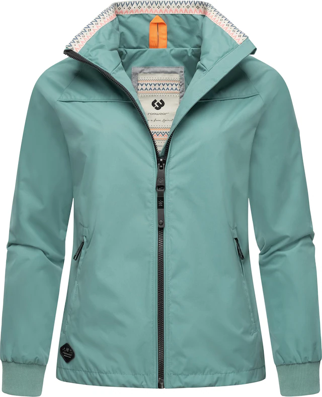 Ragwear Outdoorjacke »Apola« ohne Kapuze Wasserdichte Damen Übergangsjacke mit hohem Kragen