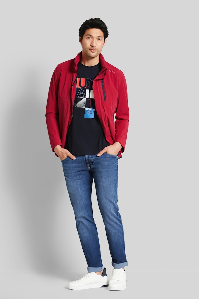 bugatti Kurzjacke mit Kapuze mit wasserabweisender Funktion