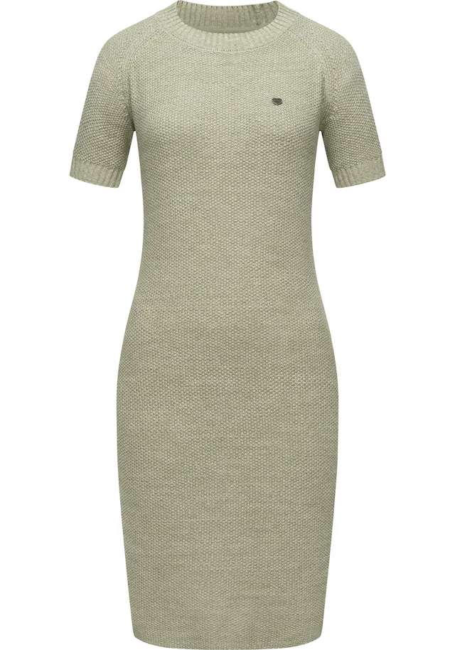 Ragwear Strickkleid »Kolya« Ohne Taschen kurzärmliges Damen Midikleid in Strickoptik