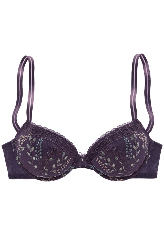LASCANA Push-up-BH »Mirabel« mit zarter, blumiger Stickereispitze, sexy Dessous