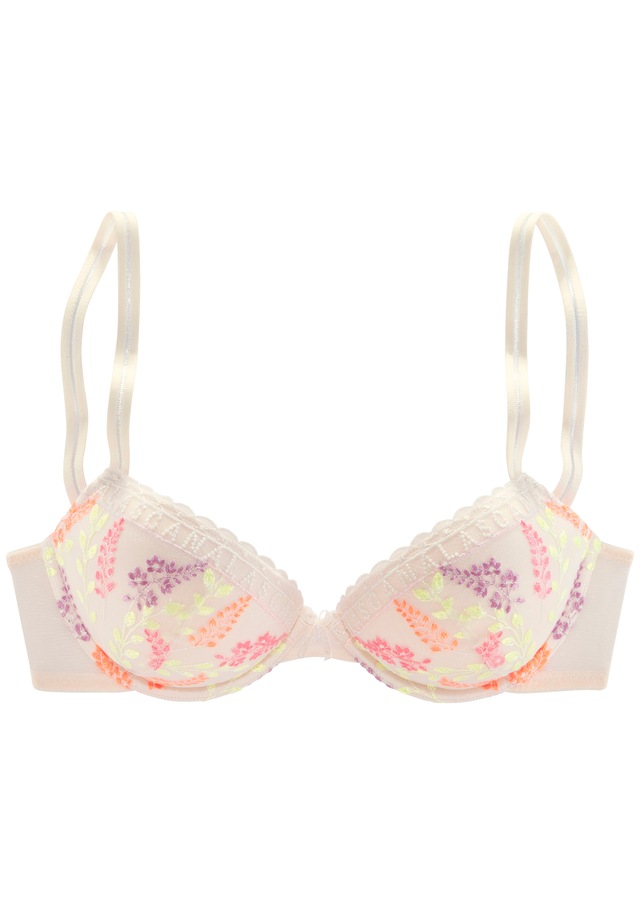 LASCANA Push-up-BH »Mirabel« mit zarter, blumiger Stickereispitze, sexy Dessous