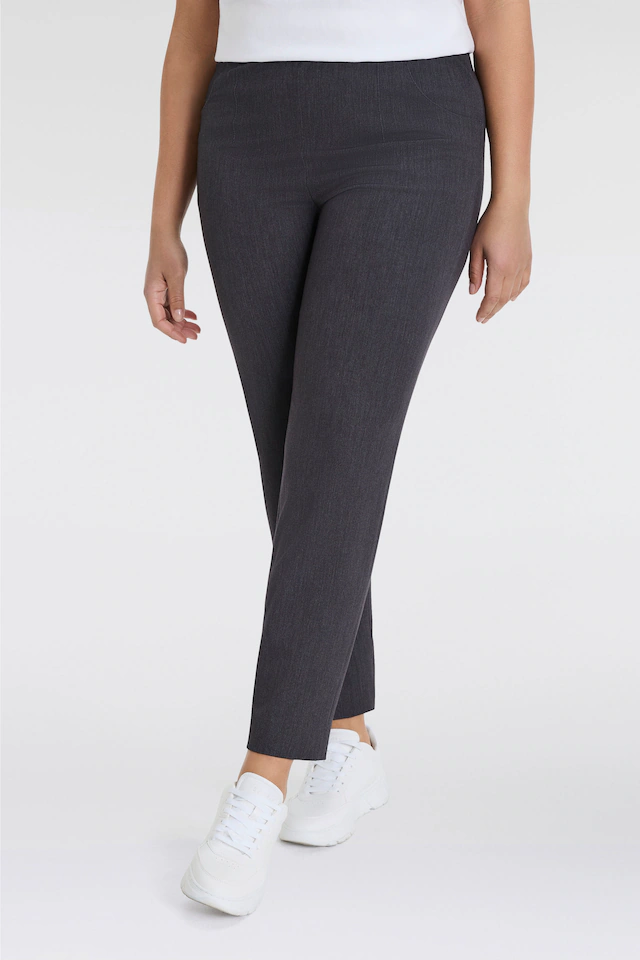 KjBRAND Schlupfhose »Schlupfhose Susie in Bi-Stretch, Kammgarnoptik« Sommerhose , ideal für kräftige Oberschenkel