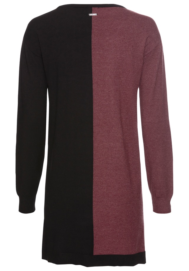 Laura Scott Strickkleid mit zweifarbigem Colourblock Design