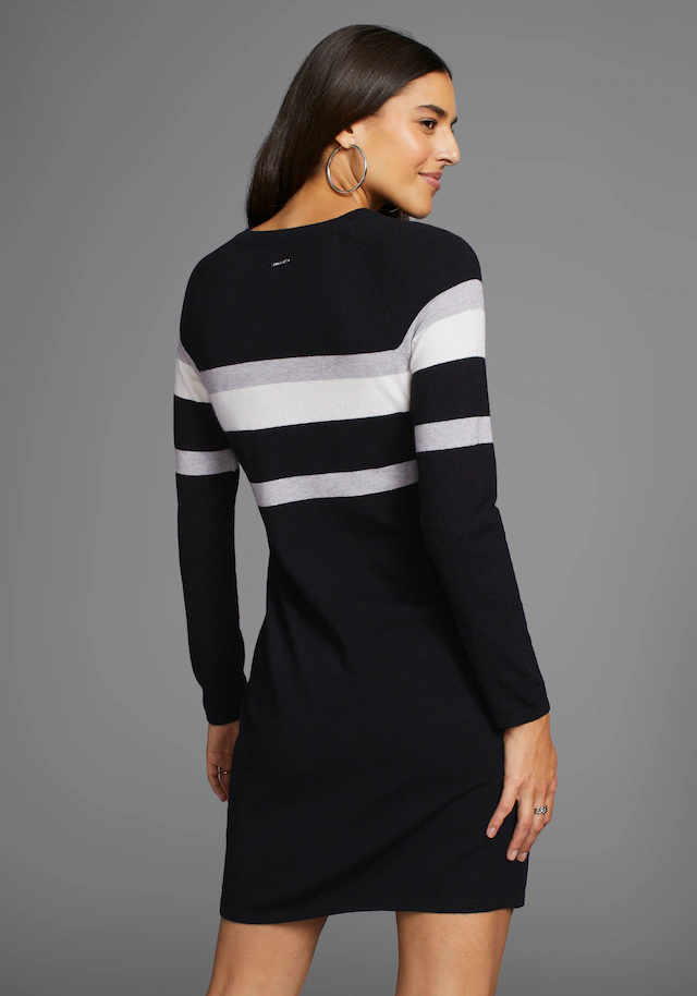 Laura Scott Strickkleid in figurnaher Form mit Zierstreifen