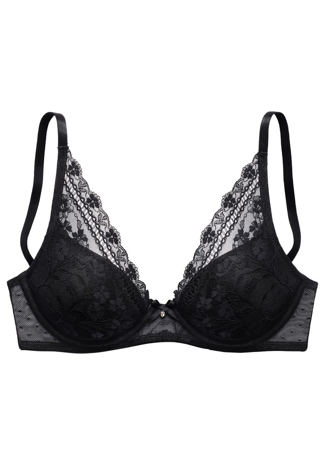 Nuance by Lascana Push-up-BH mit Bügel aus zarter, elastischer Spitze, verführerische Dessous
