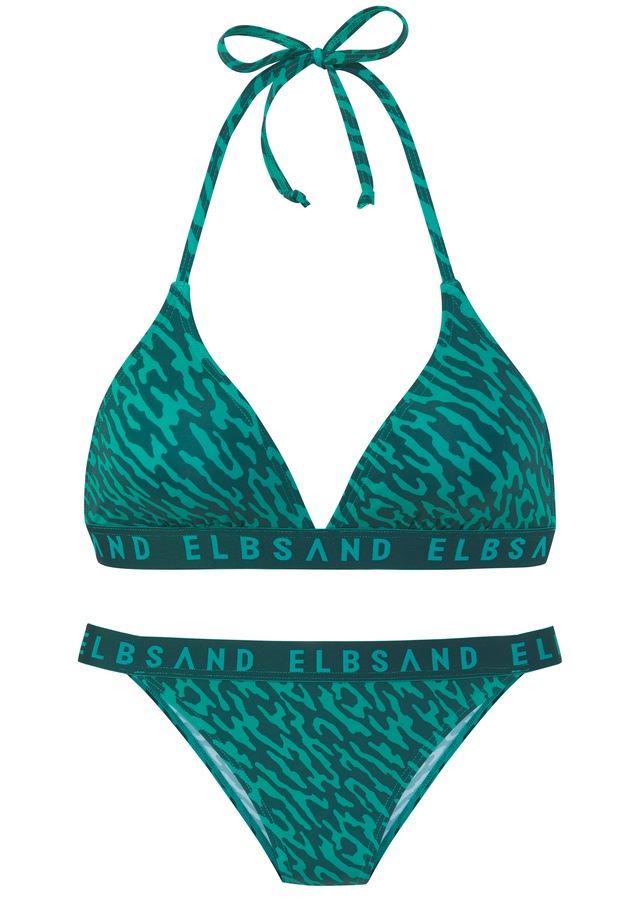 Elbsand Triangel-Bikini mit Markenschriftzug