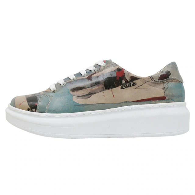 DOGO Plateausneaker »Myra Low-Top Sneaker Smell The Flowers Damen Sneaker, Myra« Handgefertigt