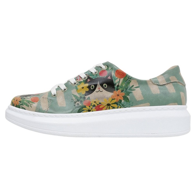 DOGO Plateausneaker »Myra Low-Top Sneaker Smell The Flowers Damen Sneaker, Myra« Handgefertigt