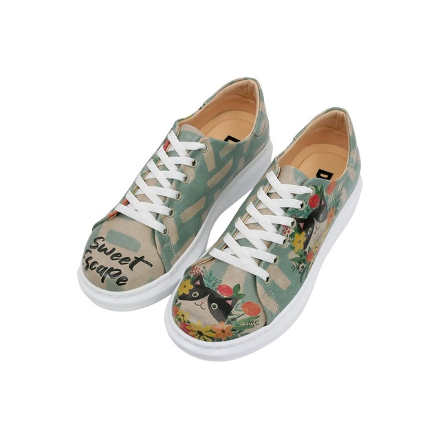 DOGO Plateausneaker »Myra Low-Top Sneaker Smell The Flowers Damen Sneaker, Myra« Handgefertigt
