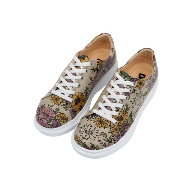 DOGO Plateausneaker »Myra Low-Top Sneaker Smell The Flowers Damen Sneaker, Myra« Handgefertigt