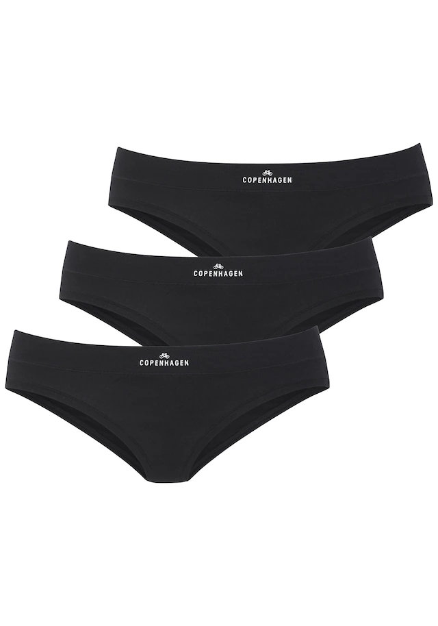 Copenhagen Studios Bikinislip »mit Logodruck am Bund« 3er-Pack, aus softer Bio-Baumwollqualität