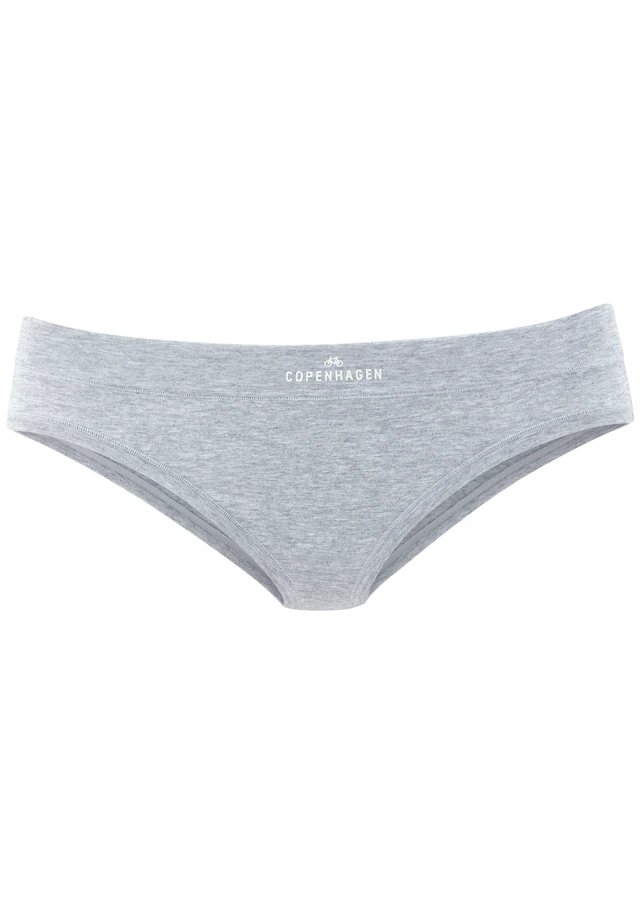 Copenhagen Studios Bikinislip »mit Logodruck am Bund« 3er-Pack, aus softer Bio-Baumwollqualität