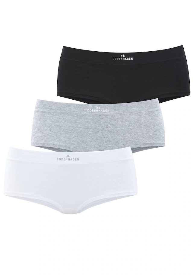 Copenhagen Studios Panty »mit Logodruck am Bund« 3er-Pack, aus softer Bio-Baumwollqualität
