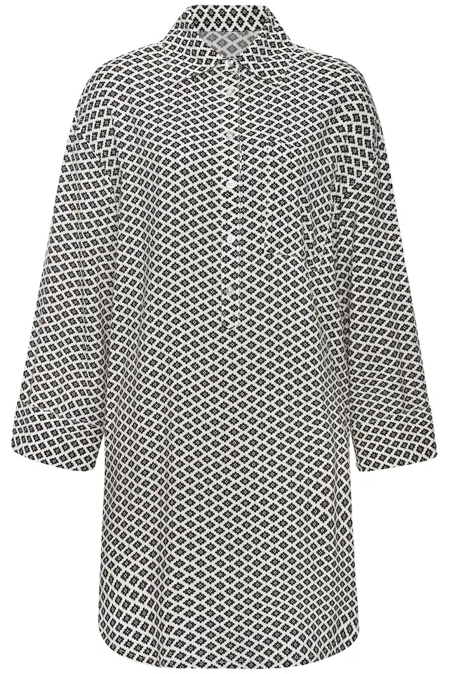 LASCANA Pyjamaoberteil mit grafischem Allovermuster