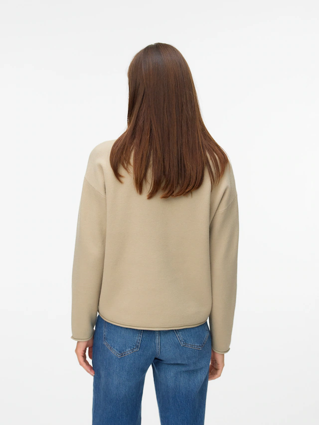 Vero Moda Strickpullover »VMGOLD ROLL LS O-NECK PULLOVER GA« Viskosemischung, regular fit