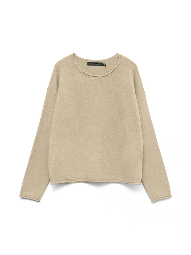 Vero Moda Strickpullover »VMGOLD ROLL LS O-NECK PULLOVER GA« Viskosemischung, regular fit