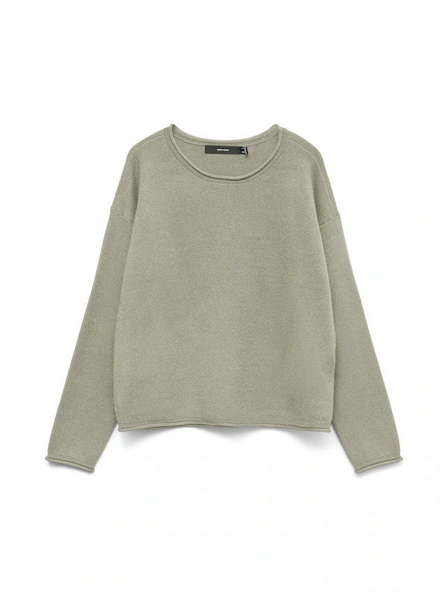 Vero Moda Strickpullover »VMGOLD ROLL LS O-NECK PULLOVER GA« Viskosemischung, regular fit
