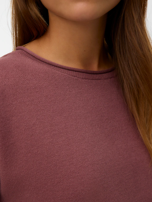 Vero Moda Strickpullover »VMGOLD ROLL LS O-NECK PULLOVER GA« Viskosemischung, regular fit