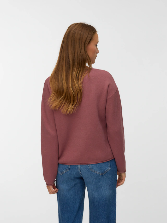 Vero Moda Strickpullover »VMGOLD ROLL LS O-NECK PULLOVER GA« Viskosemischung, regular fit