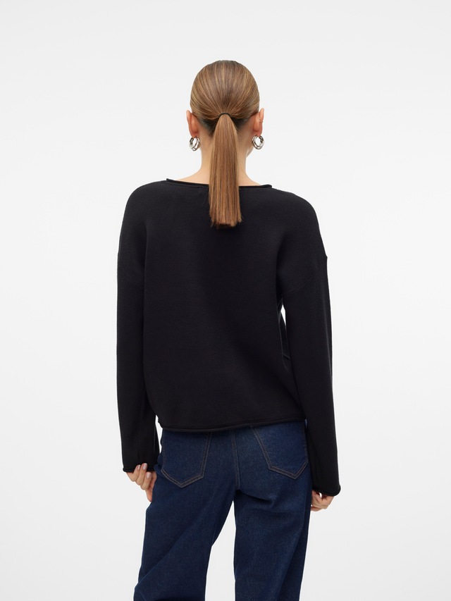 Vero Moda Strickpullover »VMGOLD ROLL LS O-NECK PULLOVER GA« Viskosemischung, regular fit