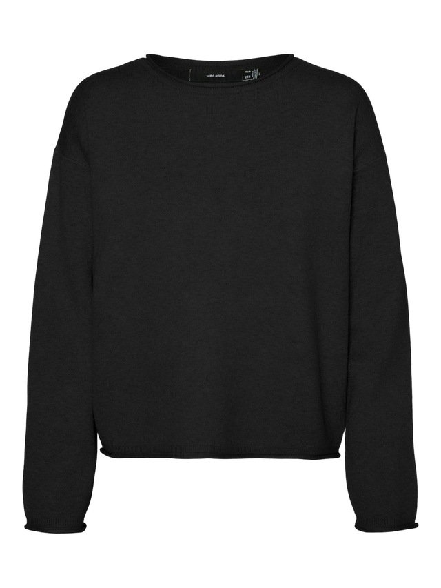 Vero Moda Strickpullover »VMGOLD ROLL LS O-NECK PULLOVER GA« Viskosemischung, regular fit