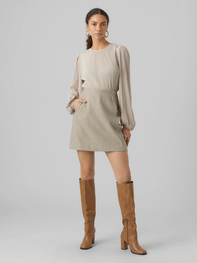 Vero Moda Minirock »VMFORTUNEALLISON HW SHORT SKIRT GA NOOS« Kunstfaser