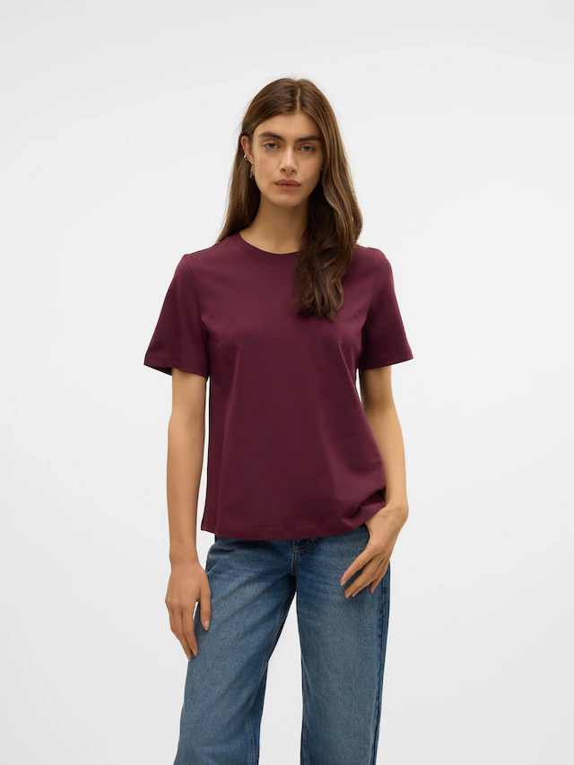 Vero Moda Kurzarmshirt »VMPAULINA SS T-SHIRT GA JRS NOOS« Baumwolle, regular fit