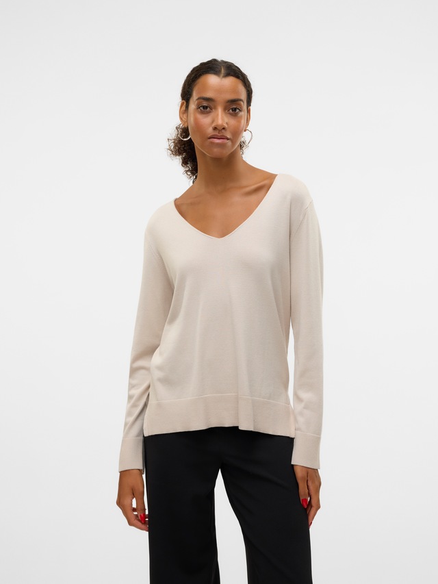 Vero Moda Strickpullover »VMSILJE LS V-NECK PULLOVER GA NOOS«