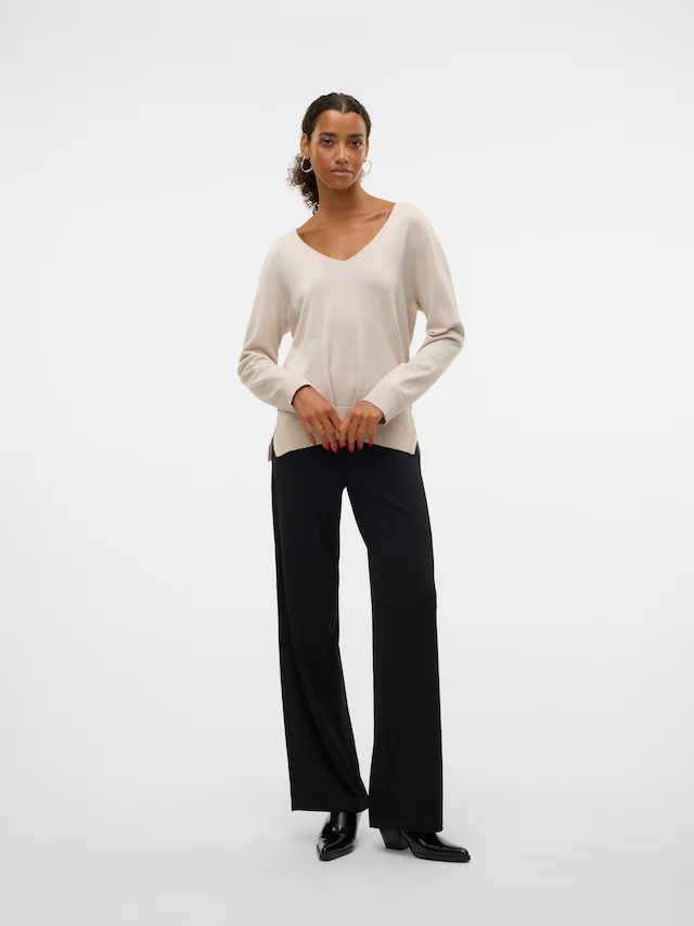 Vero Moda Strickpullover »VMSILJE LS V-NECK PULLOVER GA NOOS«