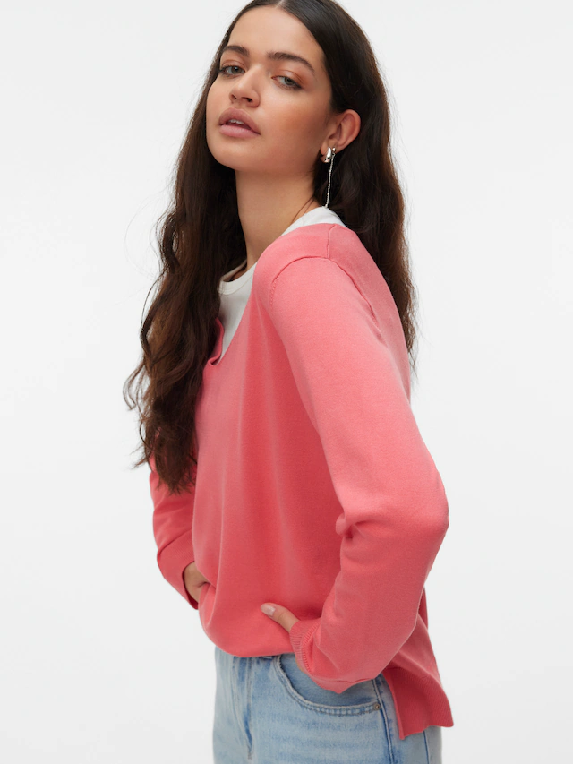Vero Moda Strickpullover »VMSILJE LS V-NECK PULLOVER GA NOOS«