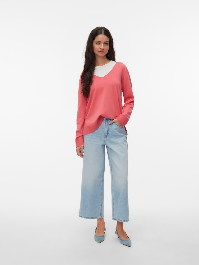 Vero Moda Strickpullover »VMSILJE LS V-NECK PULLOVER GA NOOS«