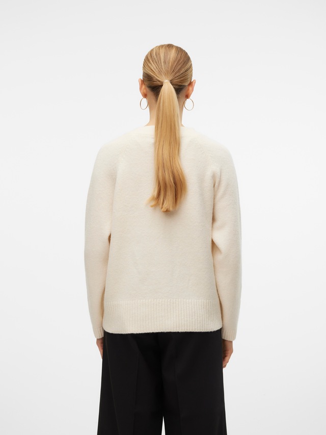Vero Moda Strickjacke »VMBOOM LS V-NECK BUTTON CARDIGAN GA NOOS« Materialmix, loose fit