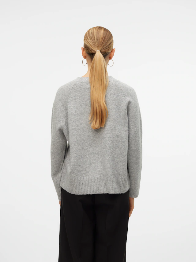Vero Moda Strickjacke »VMBOOM LS V-NECK BUTTON CARDIGAN GA NOOS« Materialmix, loose fit