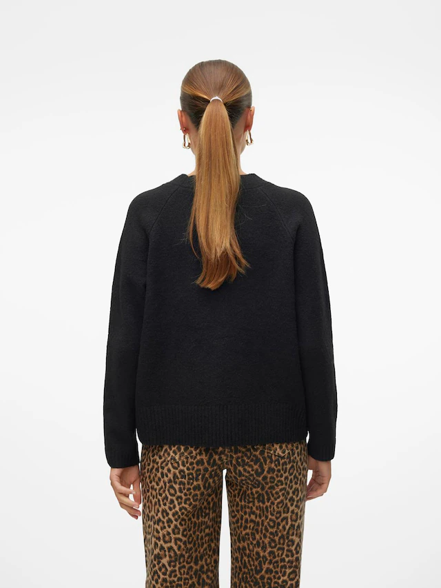Vero Moda Strickjacke »VMBOOM LS V-NECK BUTTON CARDIGAN GA NOOS« Materialmix, loose fit