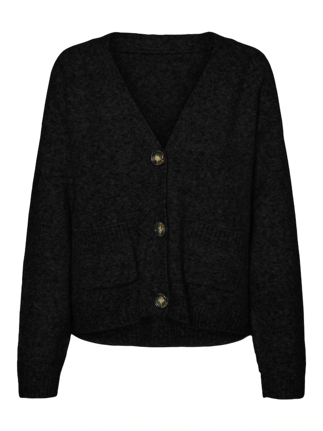 Vero Moda Strickjacke »VMBOOM LS V-NECK BUTTON CARDIGAN GA NOOS« Materialmix, loose fit