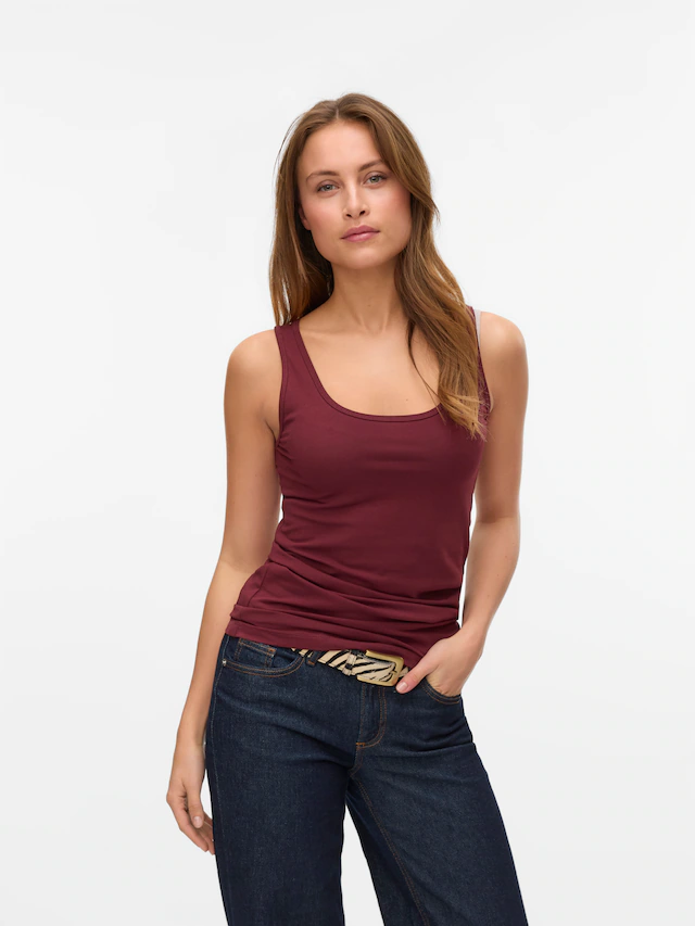 Vero Moda Tanktop »VMLULU LONG TANK TOP JRS GA NOOS« Baumwollmischung, regular fit
