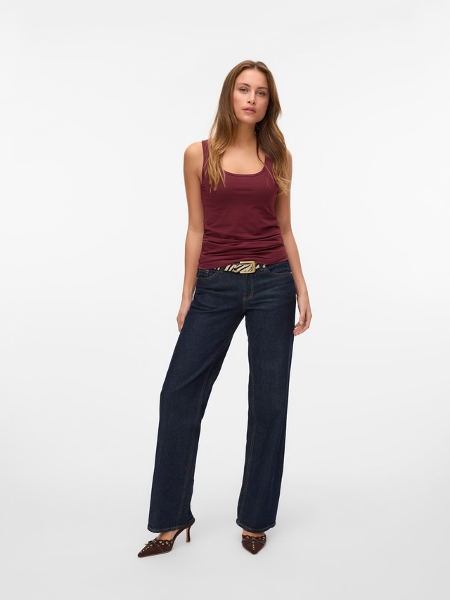 Vero Moda Tanktop »VMLULU LONG TANK TOP JRS GA NOOS« Baumwollmischung, regular fit